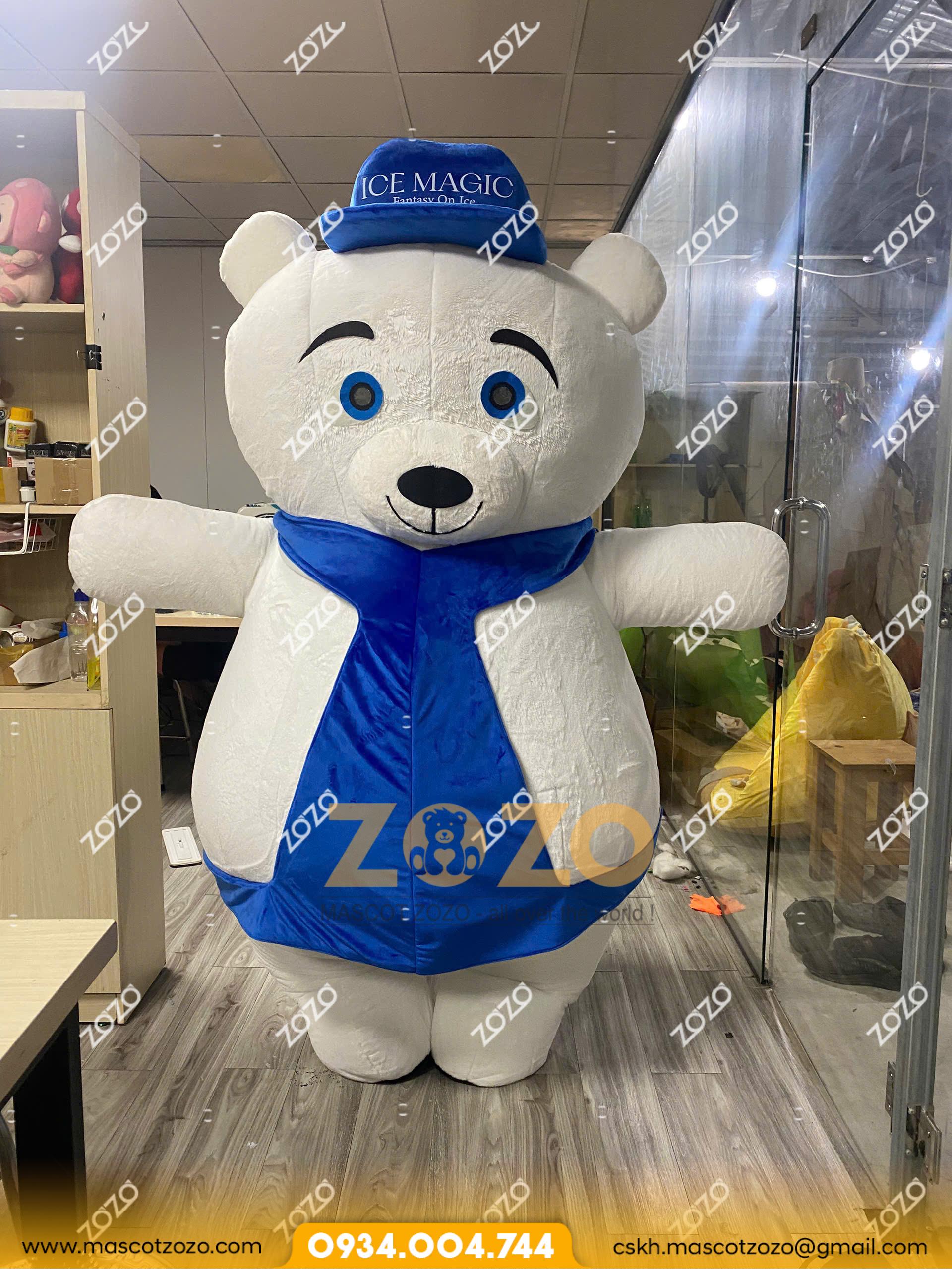 MASCOT HƠI GẤU TRẮNG - Ảnh 2