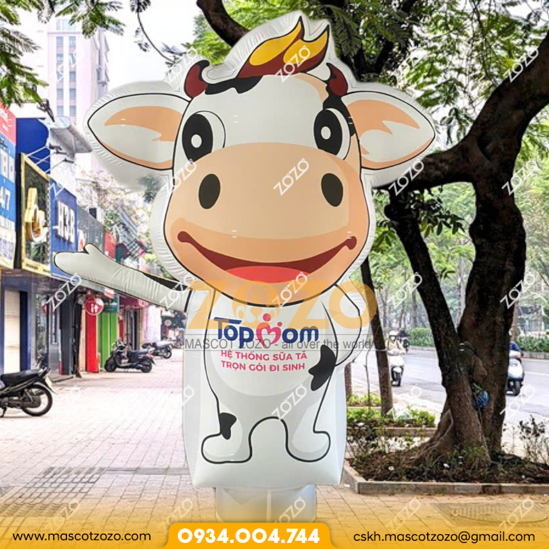 rối hơi bò sữa mascotzozo