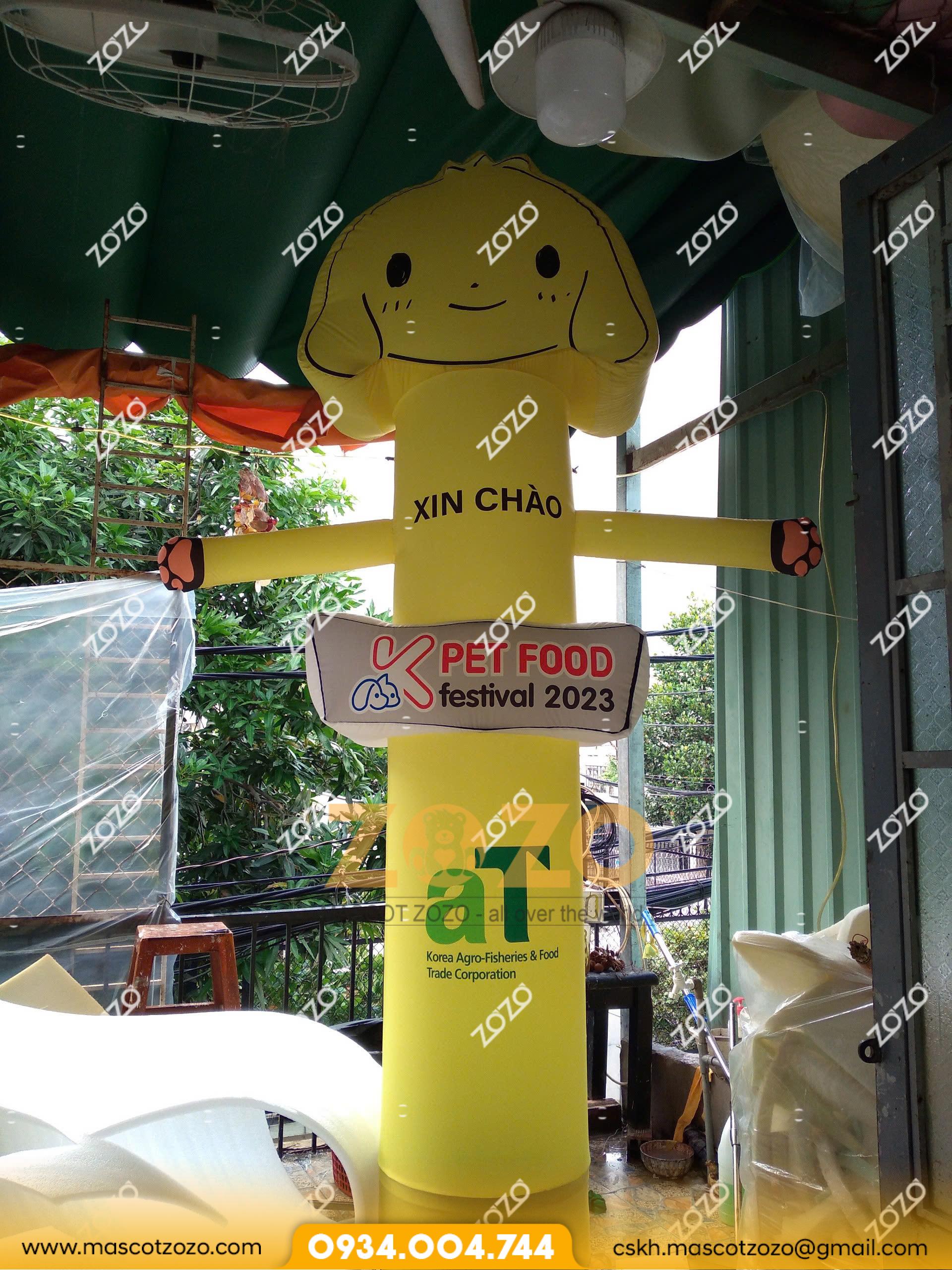 RỐI HƠI VẪY TAY PETFOOD HÌNH CHÓ MÈO