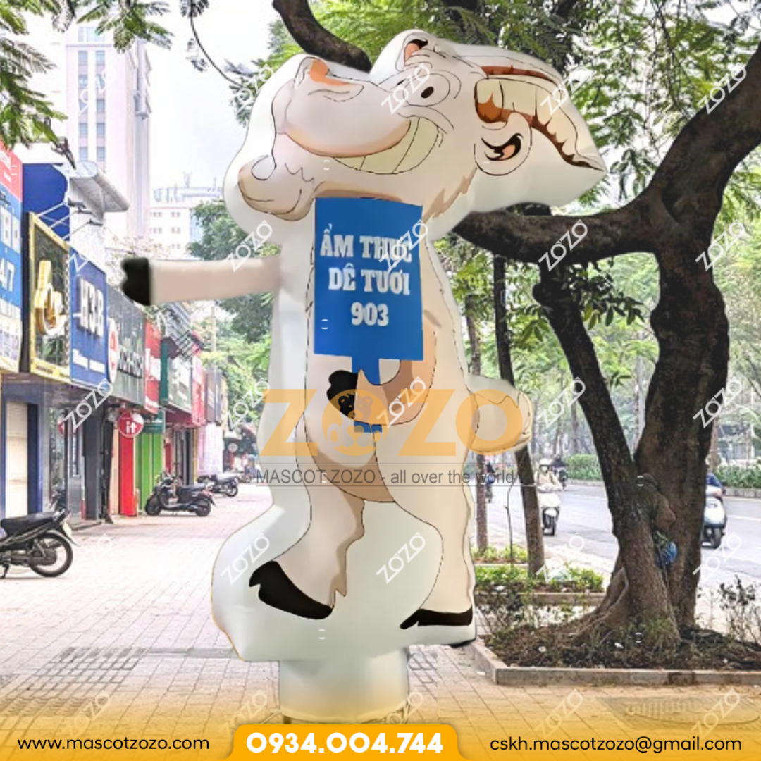 rối hơi dê tươi mascotzozo