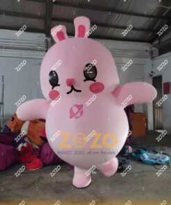 MASCOT HƠI THỎ HỒNG