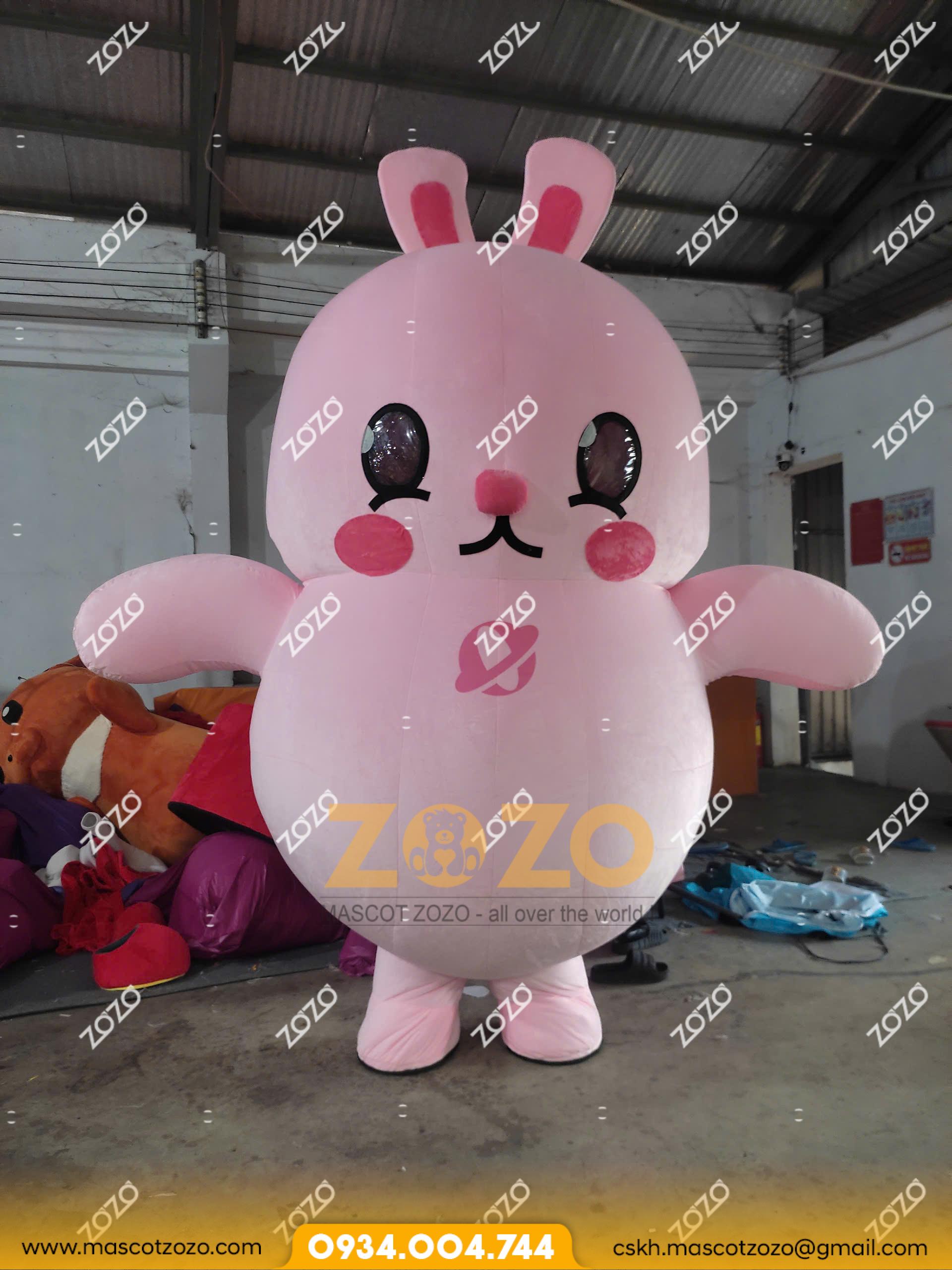 MASCOT HƠI THỎ HỒNG - Ảnh 2