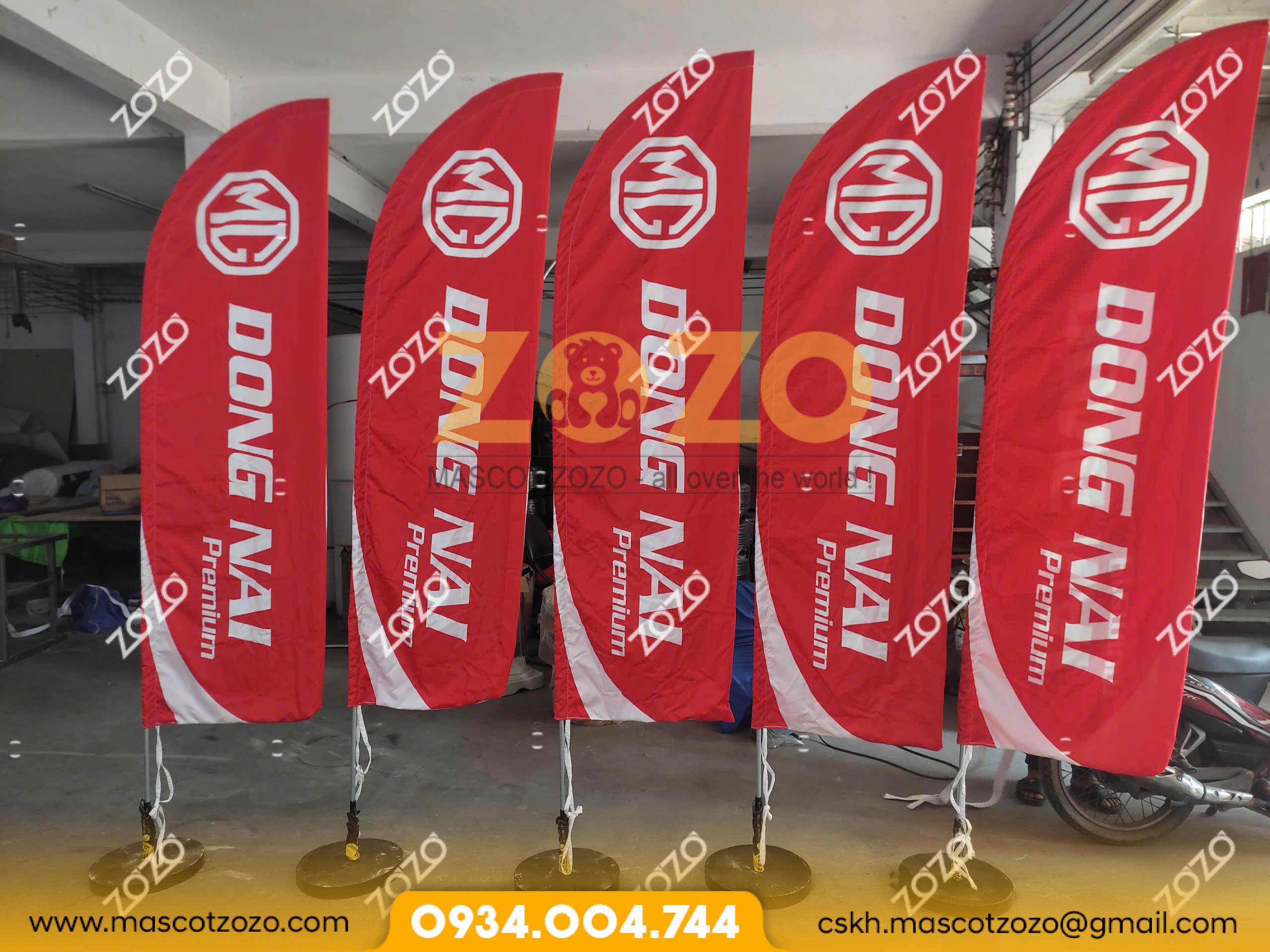 CỜ PHƯỚN CÁNH BUỒM SHOWROOM XE MG