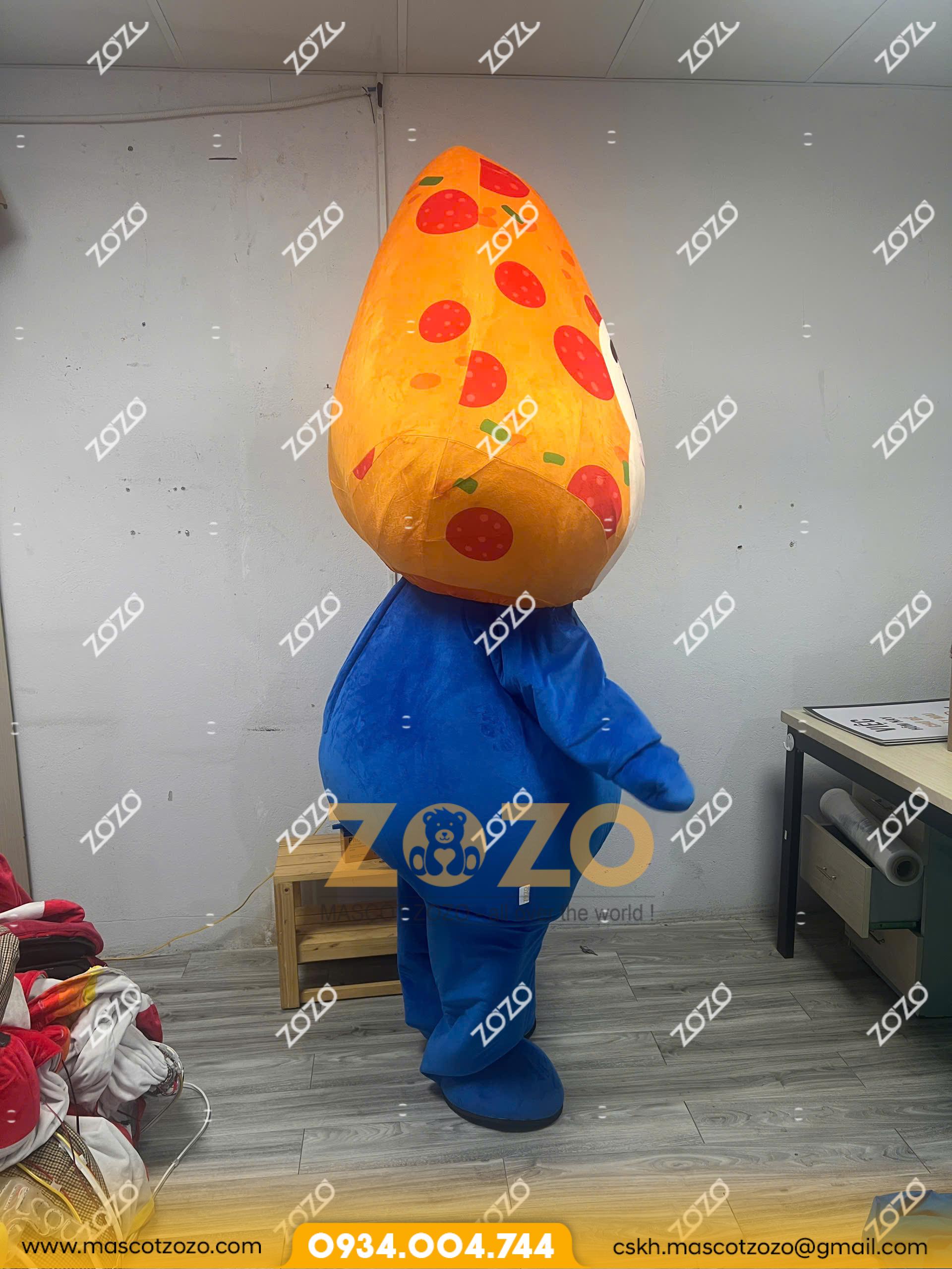 MASCOT BÁNH PIZZA BỐ GIÀ - Ảnh 2