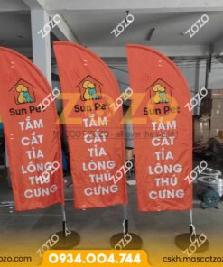 CỜ PHƯỚN CÁNH BUỒM CỬA HÀNG THÚ CƯNG SUNPET