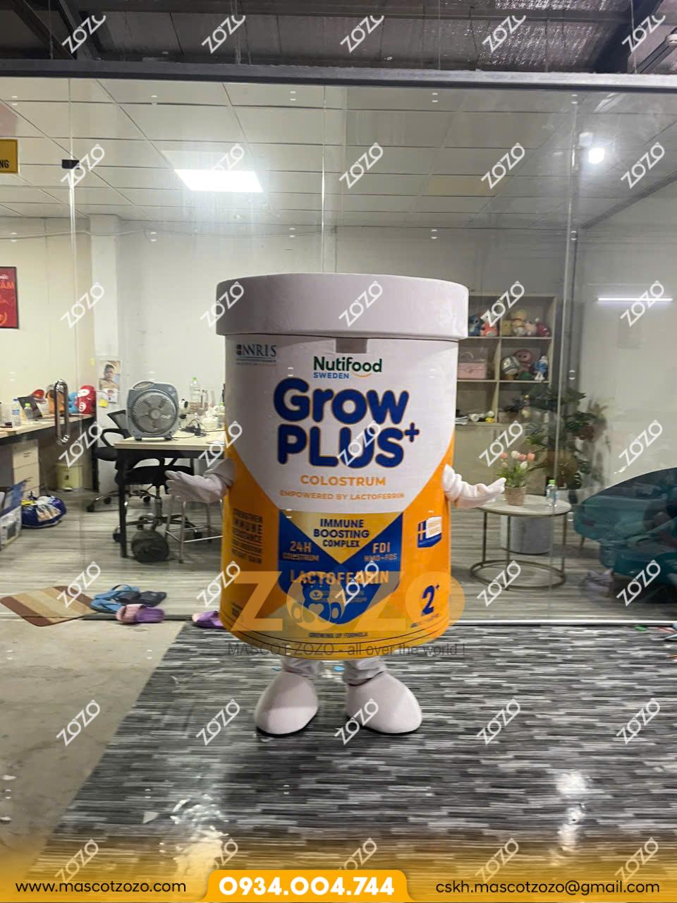 MASCOT LON SỮA GROW PLUS
