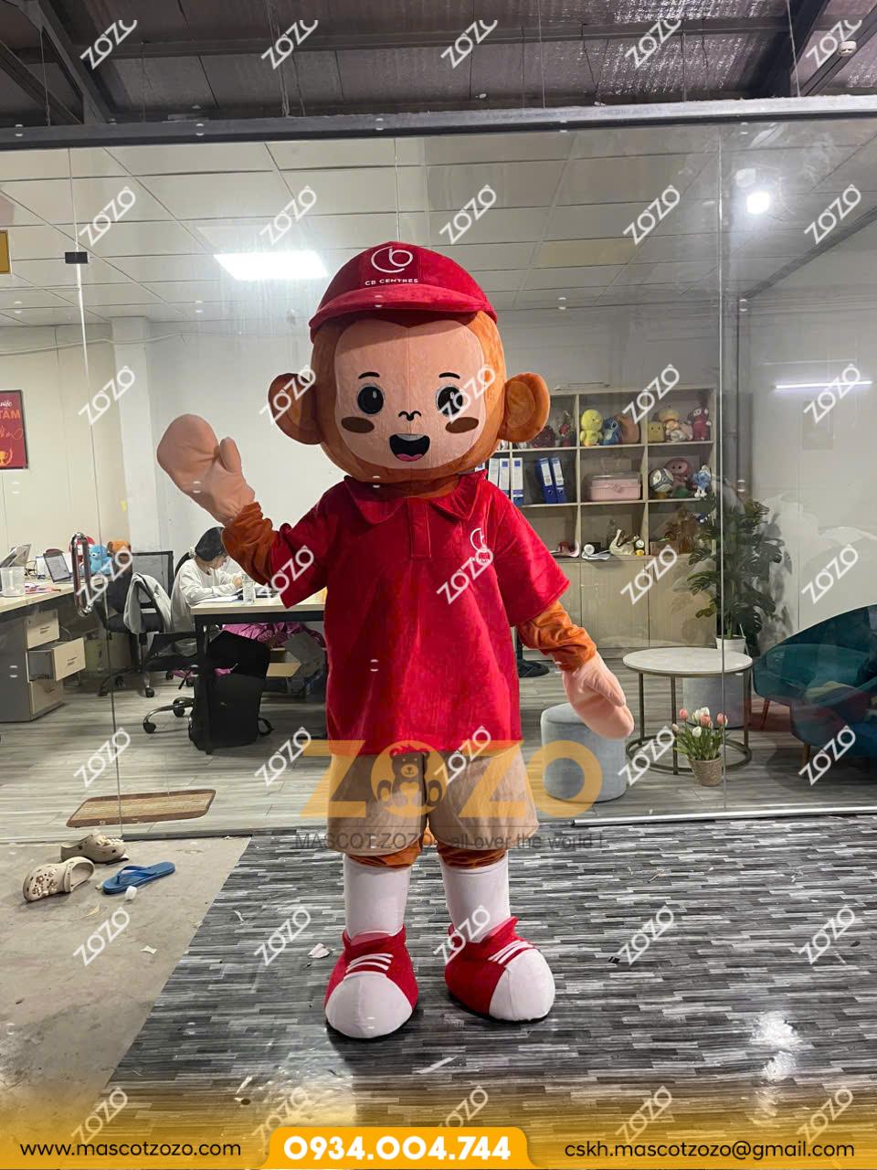 MASCOT BÉ KHỈ ĐI HỌC