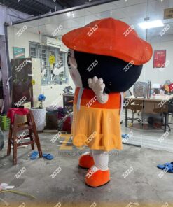 Alternative view of MASCOT CÔ GÁI ĂN VẶT NHIỀU NHIỀU