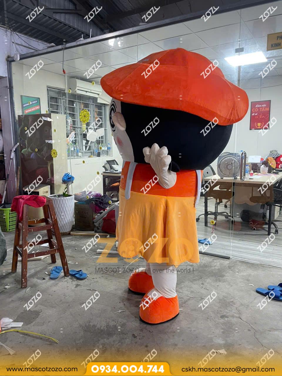 MASCOT CÔ GÁI ĂN VẶT NHIỀU NHIỀU - Ảnh 2