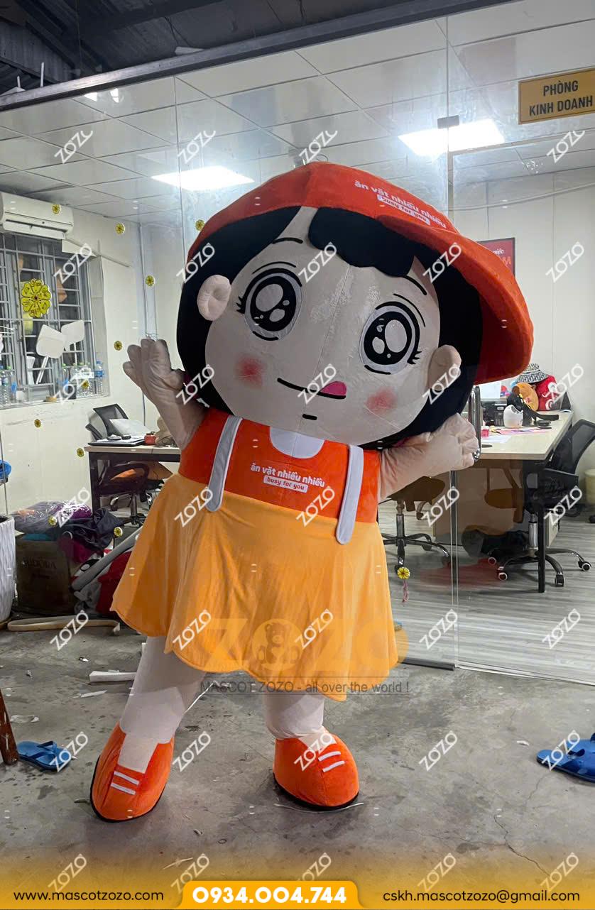 MASCOT CÔ GÁI ĂN VẶT NHIỀU NHIỀU - Ảnh 4