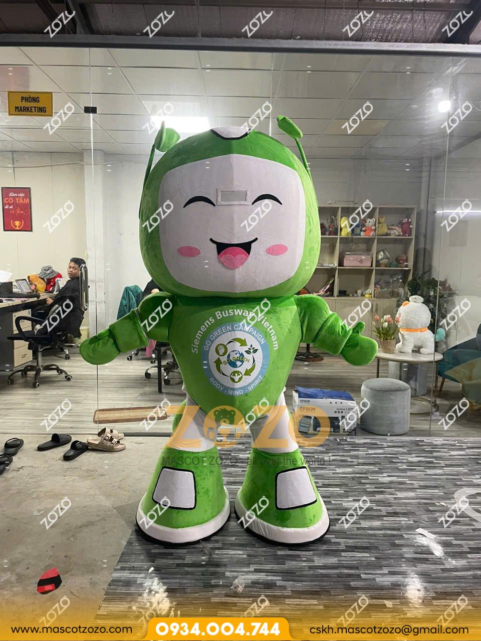 MASCOT ROBOT CÂY XANH