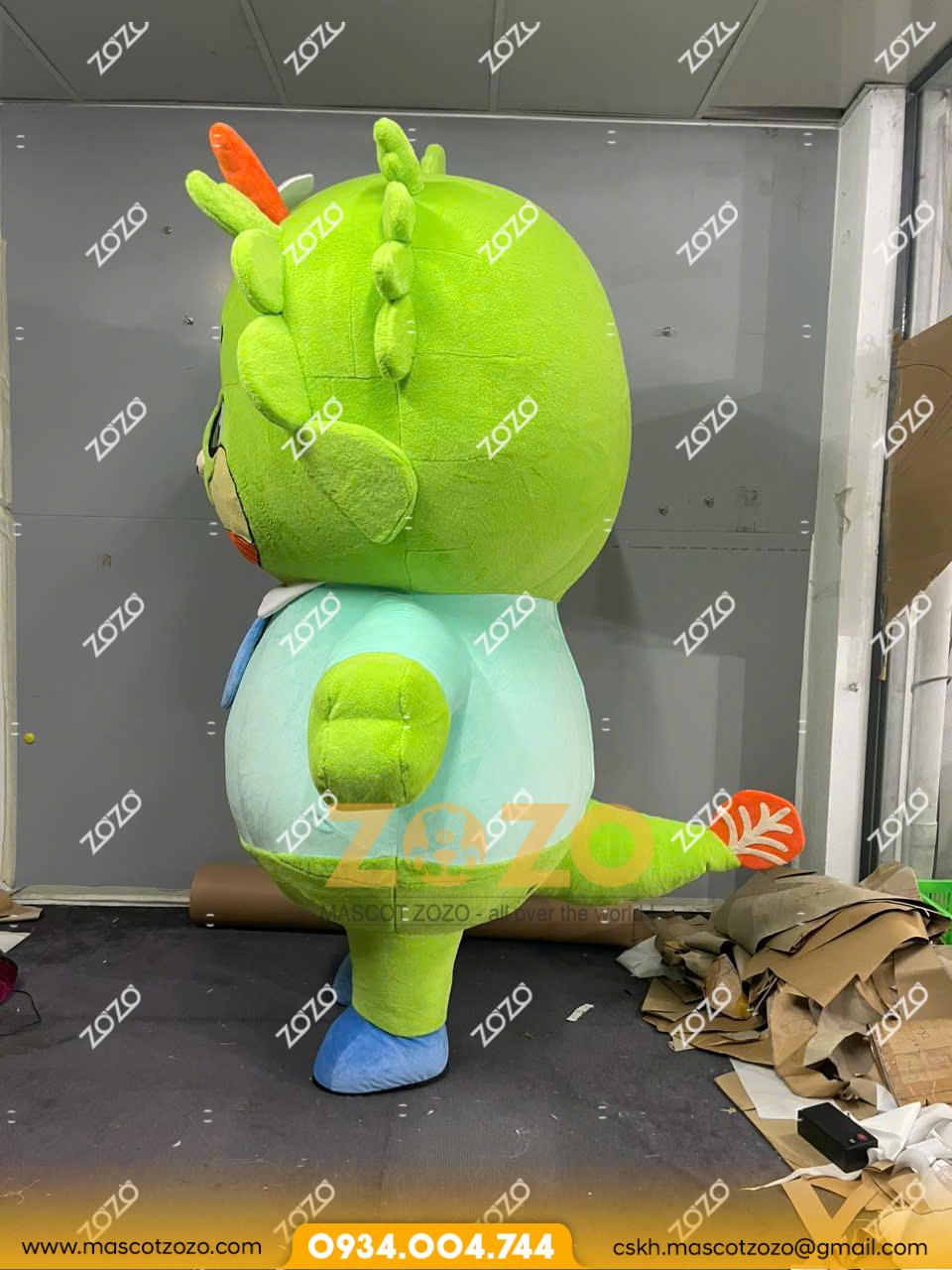 MASCOT HƠI KHỦNG LONG XANH - Ảnh 3