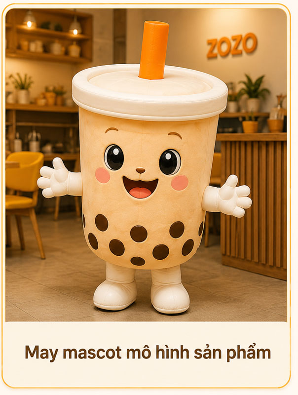 May mascot mô hình sản phẩm